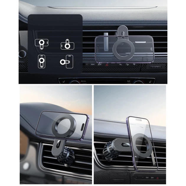 Автотримач Joyroom Magnetic Car Holder Black with MagSafe (JR-ZS355) - зображення 14