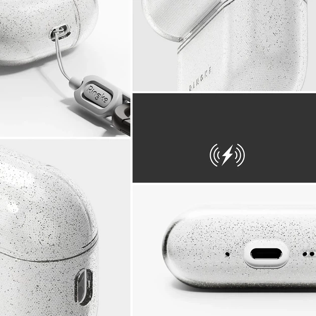 Чохол для навушників Ringke Air для AirPods Pro 3 Glitter Clear (8800293859352) - зображення 3