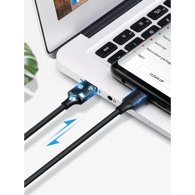 Кабель Ugreen USB-A to USB Type-C 3A 1.5m Black (6957303861170) - Фото 6 Кабель Ugreen USB-A to USB Type-C 3A 1.5m Black (6957303861170) - зображення 6