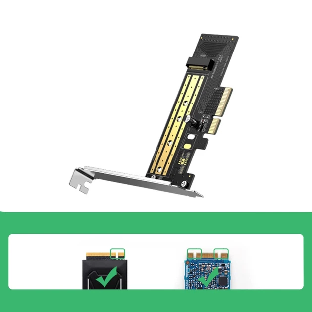 Адаптер карти розширення Ugreen PCIe 3.0x4 M.2 NVMe Black (70503-ugreen) - Фото 5 Адаптер карти розширення Ugreen PCIe 3.0x4 M.2 NVMe Black (70503-ugreen) - зображення 5