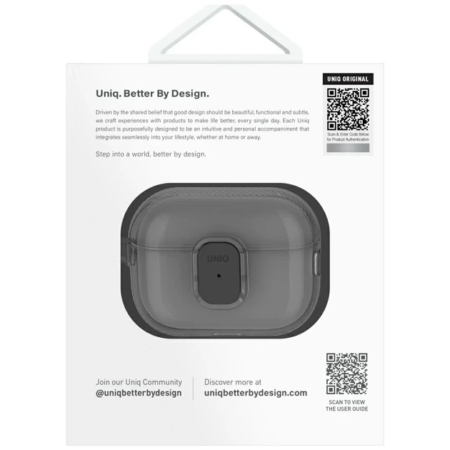 Чехол для наушников Uniq Glase Pro для AirPods Pro 2 Smoky (UNIQ-AIRPODSPRO2-GLSPGSMK) - изображение 3