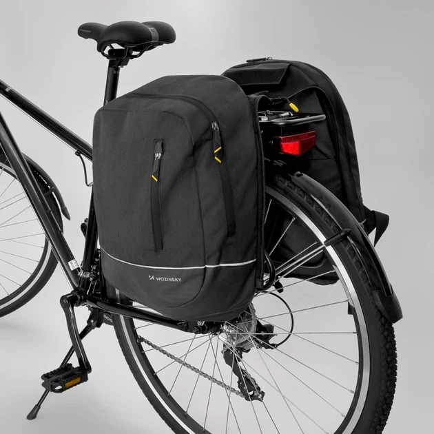 Рюкзак для велосипеда на багажник Wozinsky 2-in-1 Bike Bag Double Backpack 30L Black (WBB30BK) - изображение 8