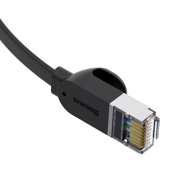 Сетевой кабель Baseus High Speed (Flat) Ethernet RJ45 Cat.6 1000Mb/s 1m Black (PCWL-B01) - изображение 3