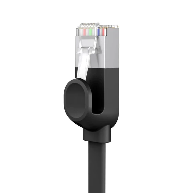 Сетевой кабель Baseus High Speed (Flat) Ethernet RJ45 Cat.6 1000Mb/s 1m Black (PCWL-B01) - изображение 5