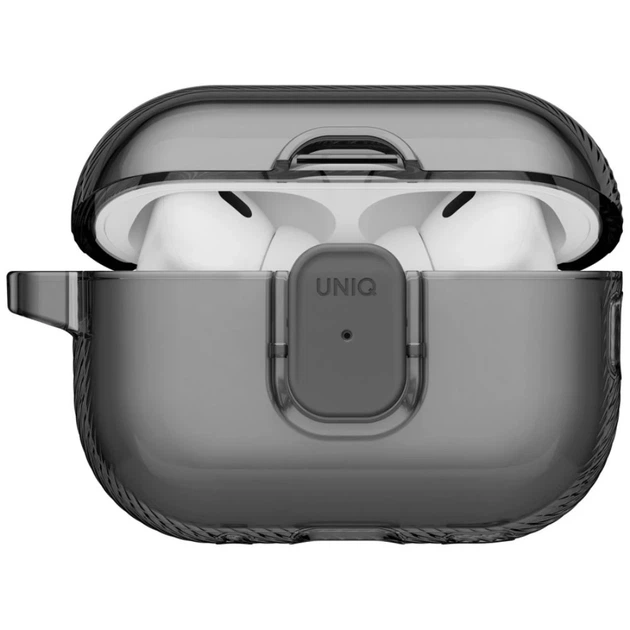 Чехол для наушников UNIQ Lock Case Glase Pro для AirPods Pro 3 Smoke (UNIQ-AIRPODSPRO3-GLSPGSMK) - изображение 3