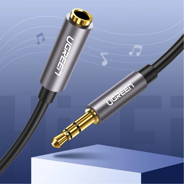 Кабель-подовжувач Ugreen Mini Jack 3.5mm (Male) to Mini Jack 3.5mm (Female) 1m Silver (6957303815920) - Фото 6 Кабель-подовжувач Ugreen Mini Jack 3.5mm (Male) to Mini Jack 3.5mm (Female) 1m Silver (6957303815920) - зображення 6