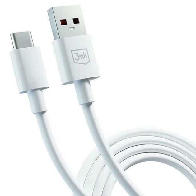 Кабель 3mk Hyper Cable USB-A to USB-C 5A 60W 1.2m White (5903108527262) - изображение 7