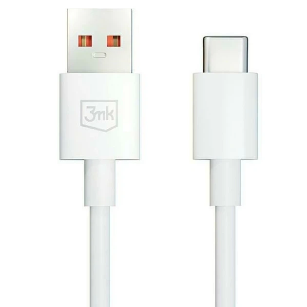 Кабель 3mk Hyper Cable USB-A to USB-C 5A 60W 1.2m White (5903108527262) - изображение 8