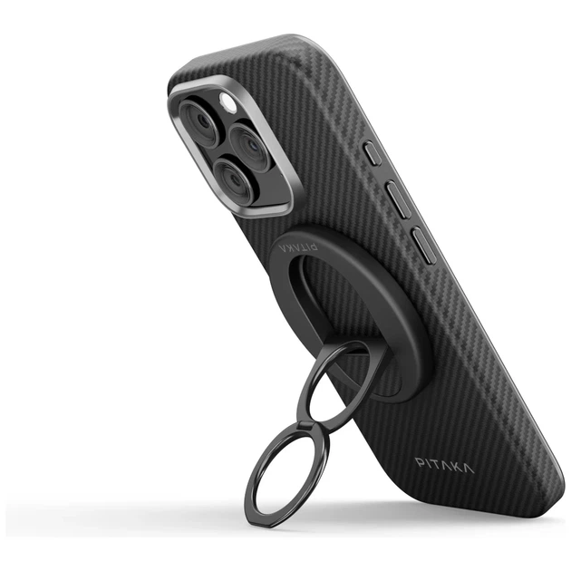 Кольцо-держатель Pitaka MagEZ Grip 3 Black Grey with MagSafe (MGB2402) - Фото 2 Кольцо-держатель Pitaka MagEZ Grip 3 Black Grey with MagSafe (MGB2402) - изображение 2