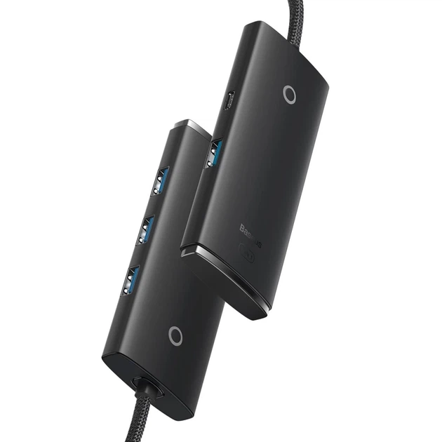 USB-хаб Baseus Lite Series Hub 4-in-1 USB-C to 4хUSB-A/USB-C 0.25m Black (WKQX030301) - изображение 7