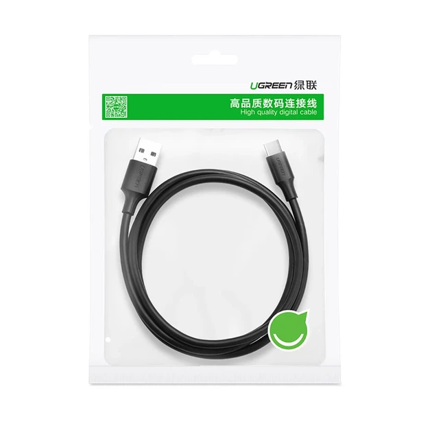 Кабель Ugreen Quick Charge USB-A to USB Type-C 3A 0.25m Black (6957303861149) - Фото 5 Кабель Ugreen Quick Charge USB-A to USB Type-C 3A 0.25m Black (6957303861149) - изображение 5