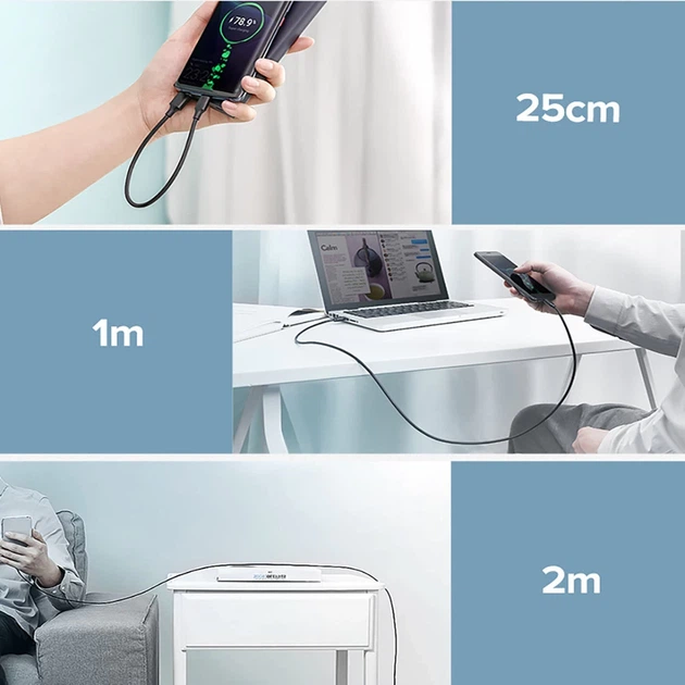 Кабель Ugreen Quick Charge USB-A to USB Type-C 3A 0.25m Black (6957303861149) - Фото 11 Кабель Ugreen Quick Charge USB-A to USB Type-C 3A 0.25m Black (6957303861149) - изображение 11
