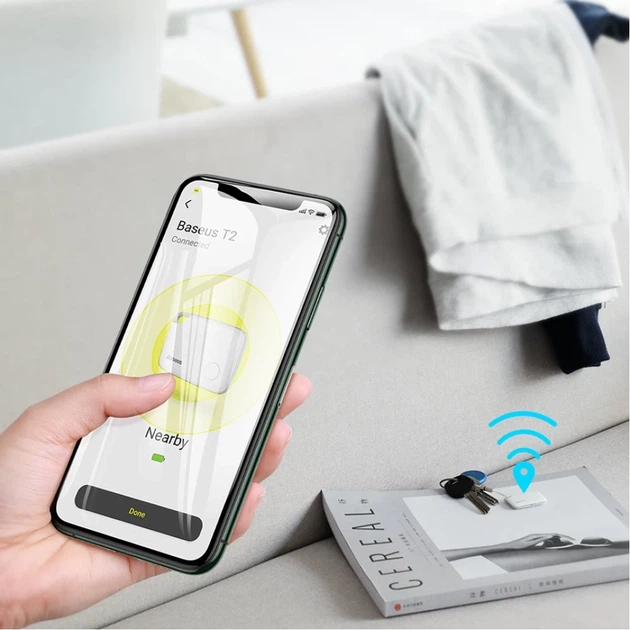 Смарт-брелок Baseus T2 Keychain Mini Wireless White (ZLFDQT2-02) - изображение 12