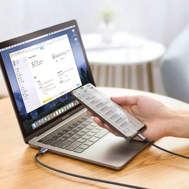 Кабель Ugreen Quick Charge USB Type-C to USB Type-C 100W 5A 480Mbps 1m Gray (UGR1149GRY) - изображение 10