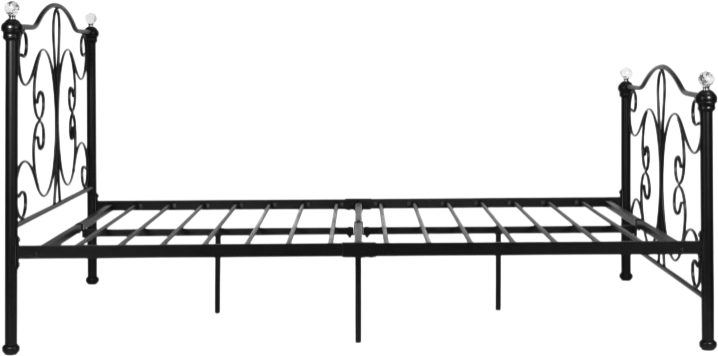 Łóżko ModernHome by Multistore metalowe ze stelażem 140 x 200 cm Czarne (DNYSF333A) - obraz 5