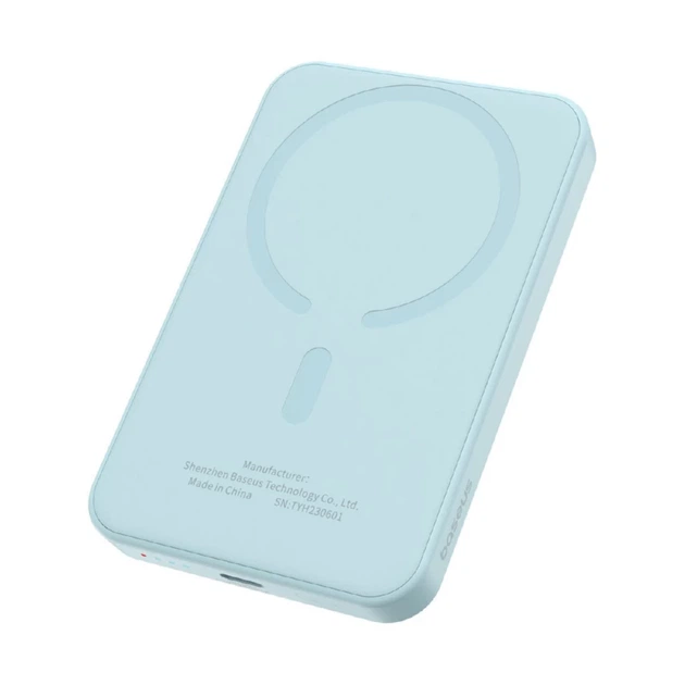 Портативное зарядное устройство Baseus Magnetic Mini 20W | 7.5W 5000mAh Blue with USB-C to USB-C Cable with MagSafe (P10022107313-00) - изображение 3