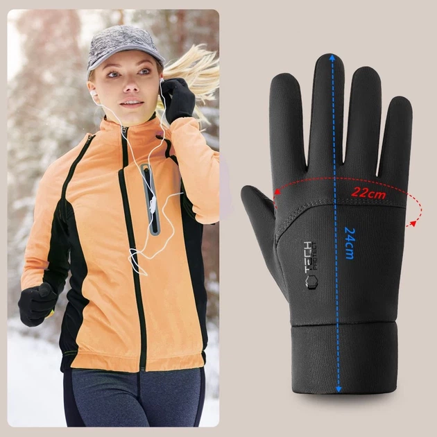 Перчатки для сенсорного экрана Tech-Protect WG01 "М" Black (5906302321759) - изображение 7