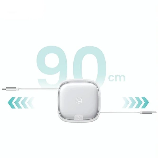 Kabel Usams Pocket 3‑in‑1 USB‑A/USB‑C/Lightning/Micro‑USB 60W 90 cm Purple (6958444908137) - obraz 4