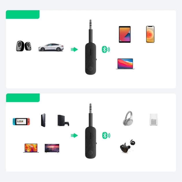 Аудиопередатчик/Приемник Ugreen Mini Jack 3.5mm Black (UGR1200BLK) - изображение 9