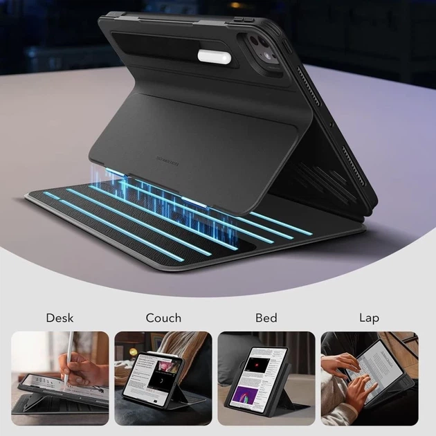 Etui ESR Flip Hybrid do iPad Pro 11 2025 6th | 11 2024 5th Gen Black (4894240291368) - obraz 4