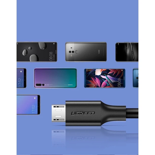 Кабель Ugreen USB-A to micro USB 2m Black (6957303861385) - Фото 6 Кабель Ugreen USB-A to micro USB 2m Black (6957303861385) - изображение 6