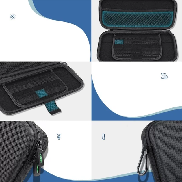 Чехол Ugreen Case Box for Nintendo Switch and Accessories 26cm x 12cm x 4cm Black (UGR482BLK) - изображение 5