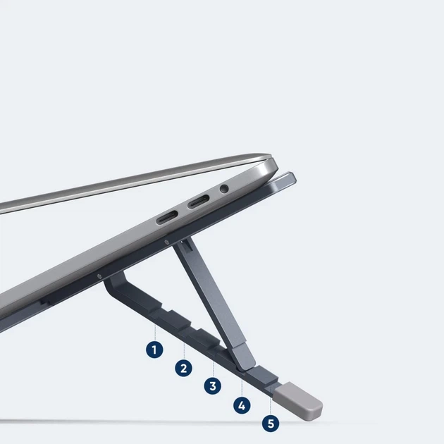 Подставка для ноутбука Tech-Protect ULS300 Universal Laptop Stand Grey (5906302309887) - изображение 3