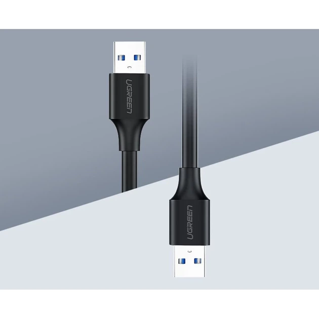 Кабель Ugreen USB-A 2.0 to USB-A 2.0 0.5m Black (6957303813087) - Фото 3 Кабель Ugreen USB-A 2.0 to USB-A 2.0 0.5m Black (6957303813087) - зображення 3