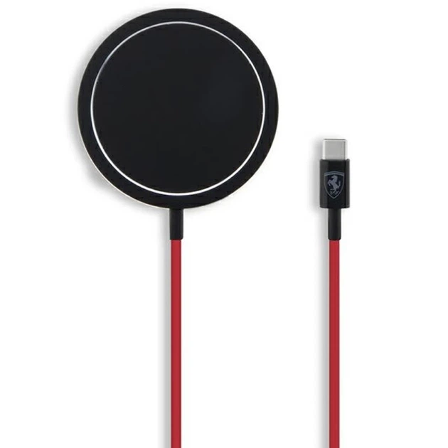 Беспроводное зарядное устройство Ferrari 15 Вт черное с MagSafe (3666339121280) - изображение 3
