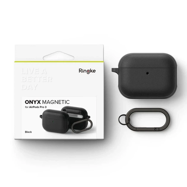 Чохол для навушників Ringke Onyx Magnetic для AirPods Pro 3 Black with MagSafe (8800293859369) - зображення 7