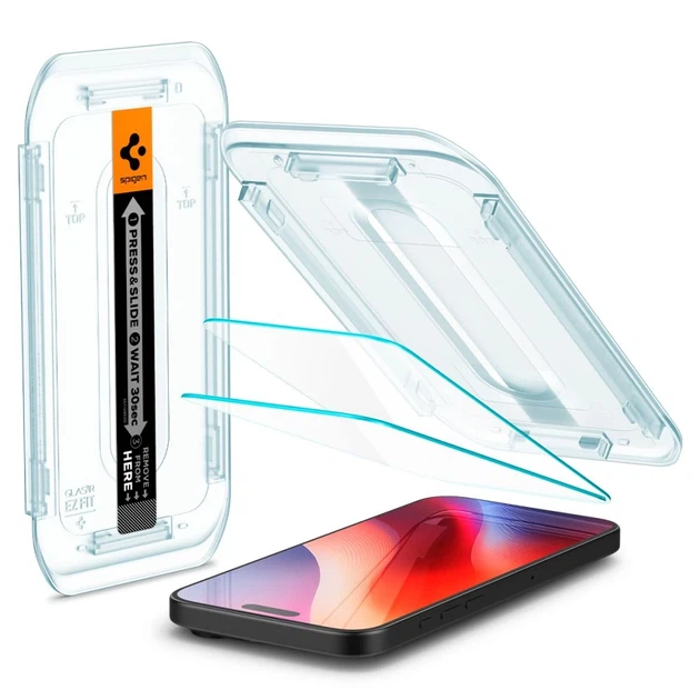 Защитное стекло Spigen Glas.TR EZ "EZ FIT" для iPhone 16 Pro Max Clear (2 pack) (AGL07907) - изображение 3