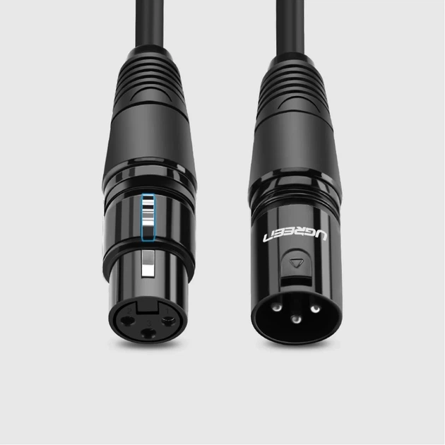 Кабель Ugreen Microphone XLR to XLR 10m Black (UGR507BLK) - Фото 2 Кабель Ugreen Microphone XLR to XLR 10m Black (UGR507BLK) - изображение 2