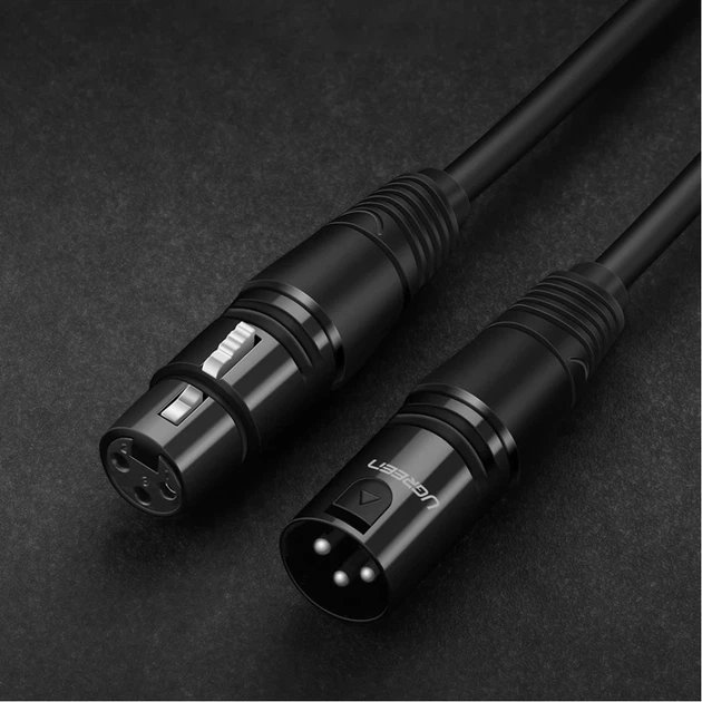 Кабель Ugreen Microphone XLR to XLR 10m Black (UGR507BLK) - Фото 5 Кабель Ugreen Microphone XLR to XLR 10m Black (UGR507BLK) - изображение 5