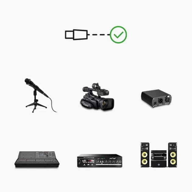 Кабель Ugreen Microphone XLR to XLR 10m Black (UGR507BLK) - Фото 11 Кабель Ugreen Microphone XLR to XLR 10m Black (UGR507BLK) - изображение 11