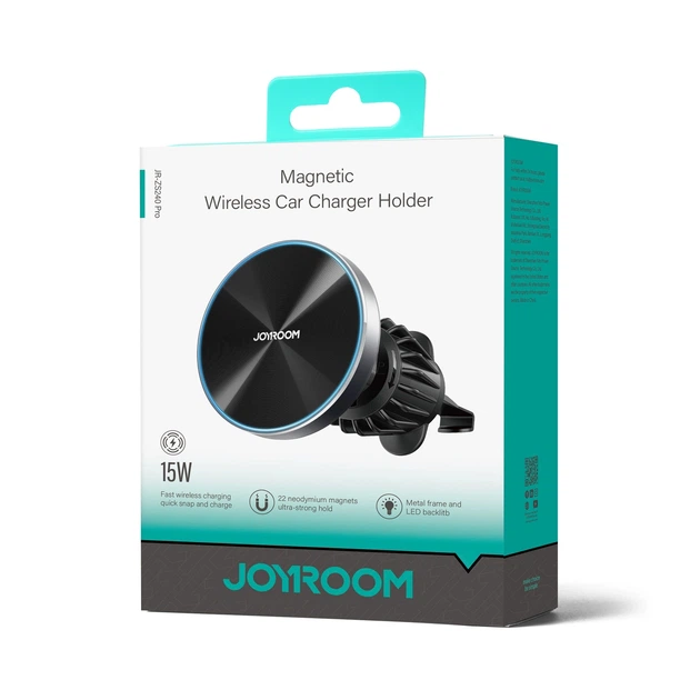 Автодержатель с функцией беспроводной зарядки Joyroom Air Vent Car Holder 15W Black (JR-ZS240 Pro) - изображение 5