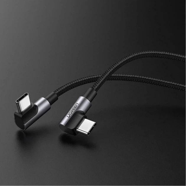 Кабель Ugreen Quick Charge USB Type-C to USB Type-C FCP 3A 1m Gray (UGR1088BLK) - Фото 2 Кабель Ugreen Quick Charge USB Type-C to USB Type-C FCP 3A 1m Gray (UGR1088BLK) - изображение 2