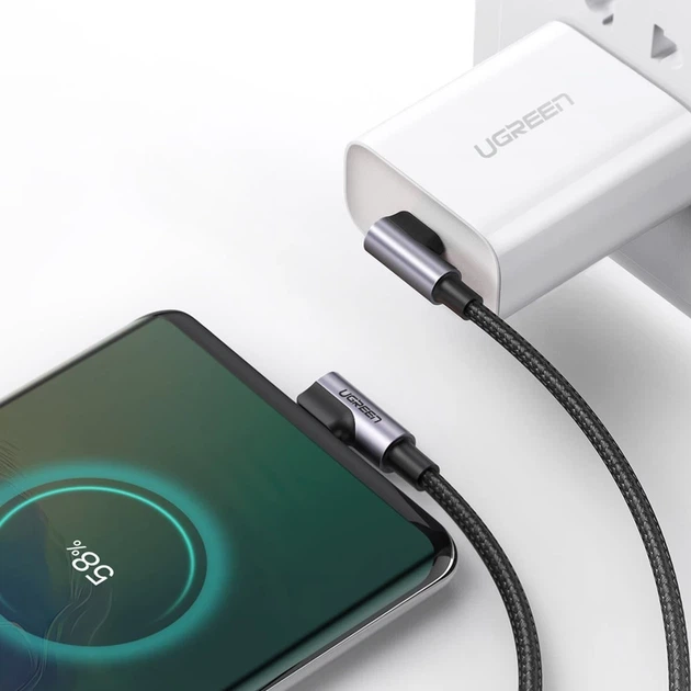 Кабель Ugreen Quick Charge USB Type-C to USB Type-C FCP 3A 1m Gray (UGR1088BLK) - Фото 6 Кабель Ugreen Quick Charge USB Type-C to USB Type-C FCP 3A 1m Gray (UGR1088BLK) - изображение 6