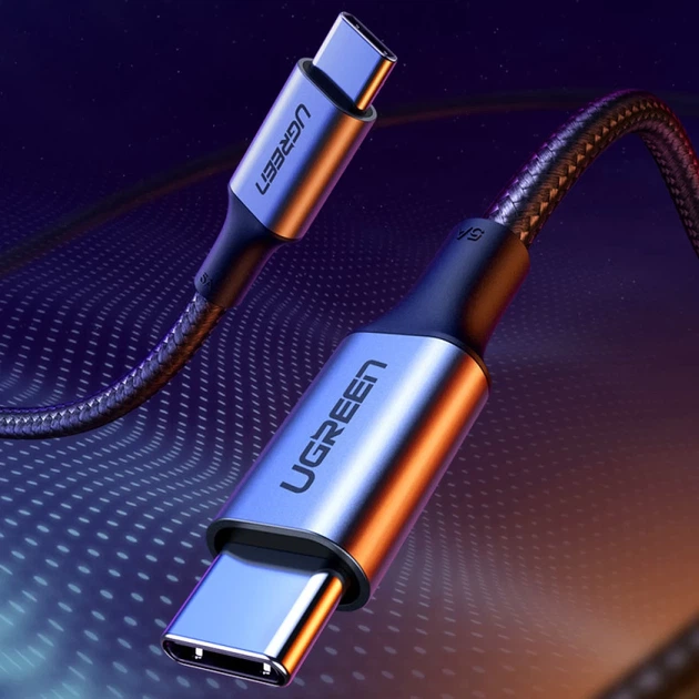 Кабель Ugreen Quick Charge USB Type-C to USB Type-C 100 Вт 5A 3m Gray (UGR1171GRY) - Фото 2 Кабель Ugreen Quick Charge USB Type-C to USB Type-C 100 Вт 5A 3m Gray (UGR1171GRY) - изображение 2
