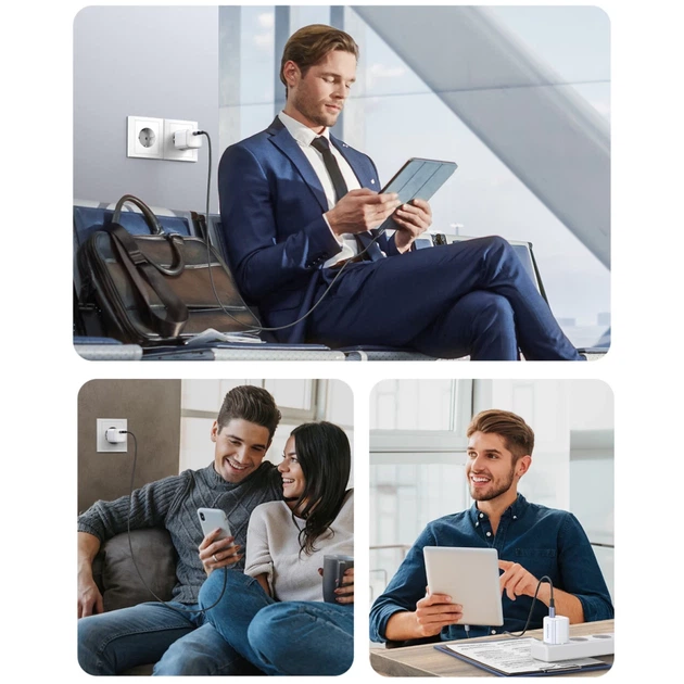 Мережевий зарядний пристрій Ugreen Nexode Mini CD319 PD 30W USB-C White (15326) - Фото 9 Мережевий зарядний пристрій Ugreen Nexode Mini CD319 PD 30W USB-C White (15326) - зображення 9