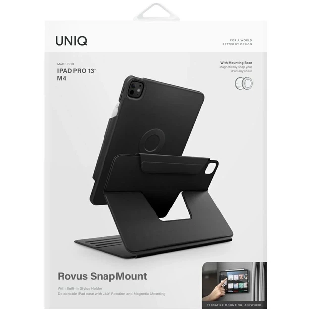 Чехол UNIQ Rovus для iPad Pro 13 2024 7th Gen Ebony Black (UNIQ-PDP13(M4)-ROVSNDBLK) - изображение 10