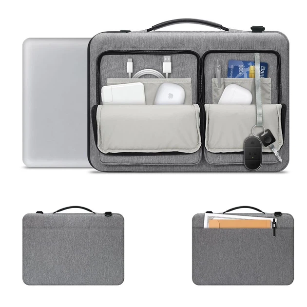 Чехол-сумка Tech-Protect Defender Bag 13-14" Crayon Grey (5906302372874) - Фото 4 Чехол-сумка Tech-Protect Defender Bag 13-14" Crayon Grey (5906302372874) - изображение 4