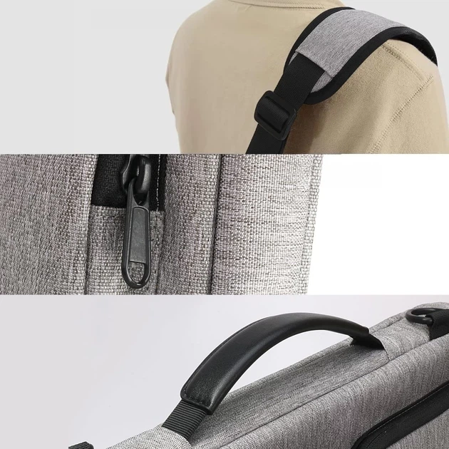 Чехол-сумка Tech-Protect Defender Bag 13-14" Crayon Grey (5906302372874) - Фото 7 Чехол-сумка Tech-Protect Defender Bag 13-14" Crayon Grey (5906302372874) - изображение 7