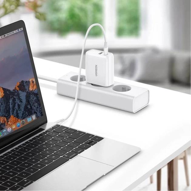 Мережевий зарядний пристрій Ugreen FC/QC 36W USB-C | USB-A White (60468 CD170) - Фото 5 Мережевий зарядний пристрій Ugreen FC/QC 36W USB-C | USB-A White (60468 CD170) - зображення 5