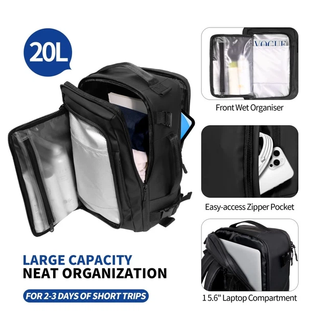 Рюкзак Tech-Protect Defender S50 Ryanair & Wizzair Travel 20L Black (5906302368808) - изображение 5