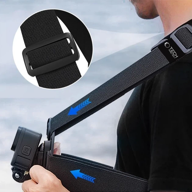 Нагрудное крепление Tech-Protect GA100 Chest Mount для GoPro | DJI Black (5906302371761) - изображение 3