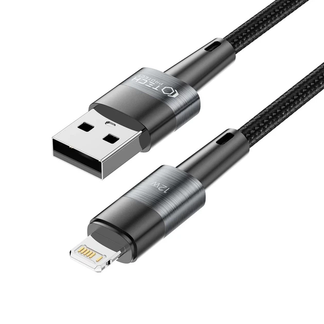 Кабель Tech-Protect UltraBoost Lightning Cable 12W | 2.4A 100cm Grey (9490713934166) - изображение 3
