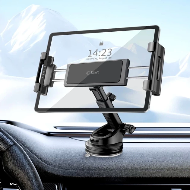 Автодержатель Tech-Protect V4 Universal Windshield & Dashboard Car Mount For Tablet Black (5906302360505) - изображение 5