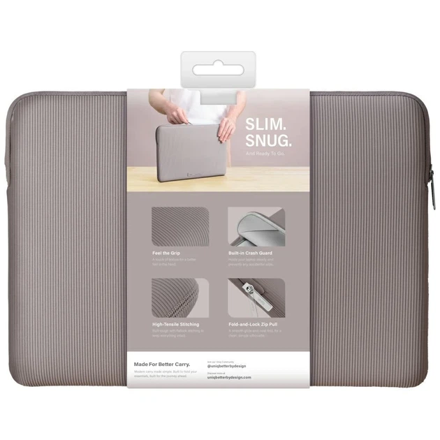 Чехол-папка для ноутбука Uniq Cyprus Ridge Edition 14 inch Gray (UNIQ-CYPRUSRE(13)-PWTGRY) - изображение 8