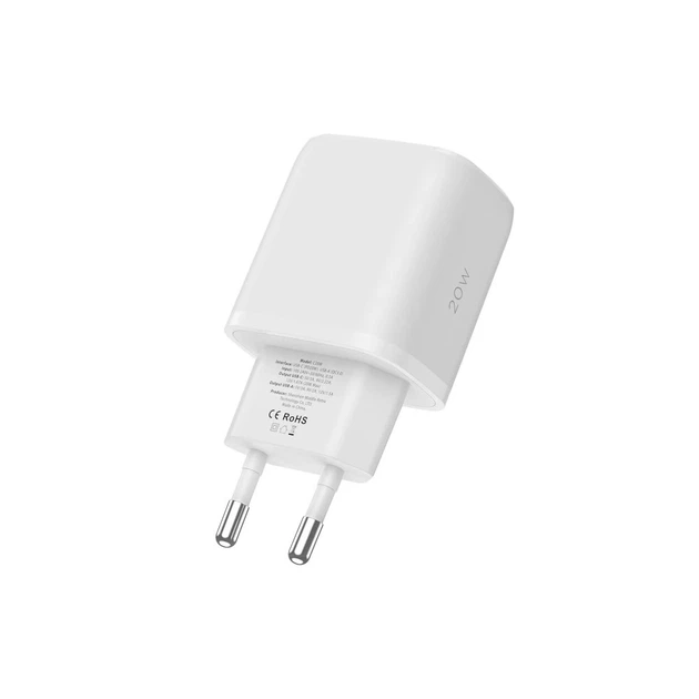 Мережевий зарядний пристрій Tech-Protect QC 20W USB-C | USB-A White (9589046924293) - зображення 3
