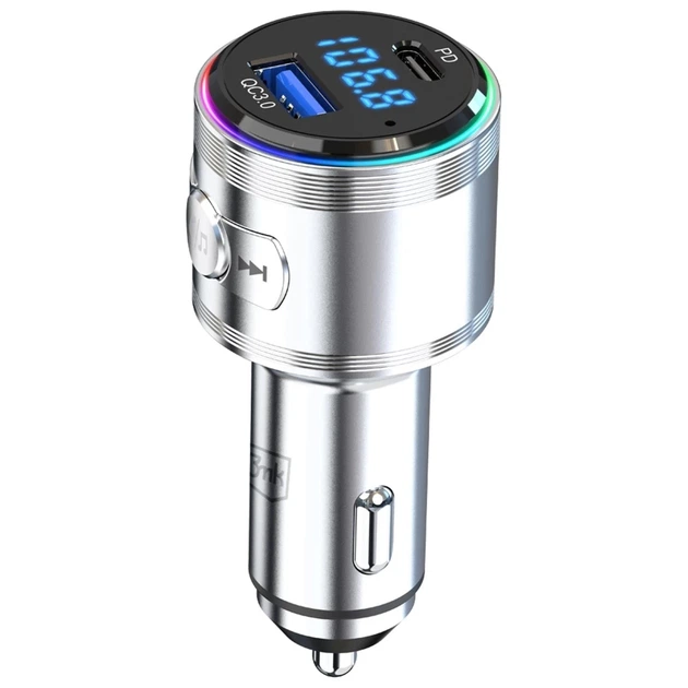 Автомобильное зарядное устройство 3mk Hyper Car Power Transmitter QC | PD 48W USB-C/USB-A Silver (5903108636247) - изображение 5